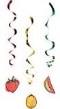 Zomerfruit decoratie swirls 3 stuks