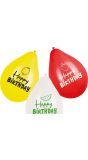 Zomerfruit happy Birthday ballonnen 6 stuks