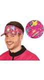 Zonneklep Retro 80's Roze