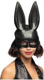 Zwart Bunny Halfmasker