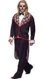 Zwart Day of the Dead Heren Kostuum