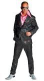 Zwart disco outfit glitter mannen