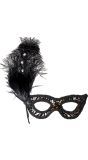 Zwart met luipaard print oogmasker