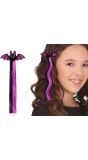 Zwart met Paarse Vleermuis Haarclip