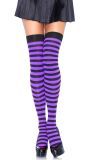 Zwart Paars Gestreepte Kousen
