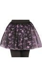 Zwart paarse tutu halloween kind 30 cm