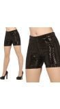 Zwart Pailletten Shorts Dames
