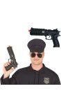 Zwart Politie Nep Pistool 28cm