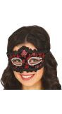 Zwart Rode Rozen Masker