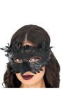 Zwart Snavelmasker met Veren