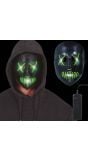 Zwart The Purge verlicht masker halloween