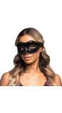 Zwart Venetiaans Oogmasker met Pailletten