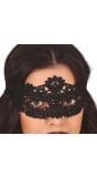 Zwart Venetiaanse Half Oogmasker