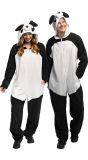 Zwart Wit Panda Jumpsuit Dames Heren