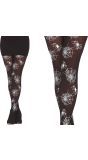 Zwart witte spinnenweb panty dames halloween