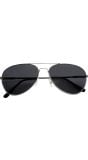 Zwarte aviator feest bril