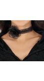 Zwarte Bloem Choker