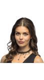 Zwarte Choker met Spinnen