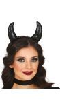 Zwarte Duivel Haarband Halloween