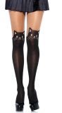 Zwarte elastaan katten panty