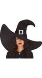 Zwarte extra grote heksenhoed halloween