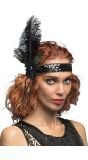 Zwarte Flapper Hoofdband 20's