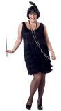 Zwarte flapper jurk plus size
