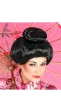Geisha pruik zwart