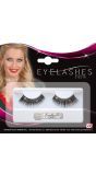 Zwarte glitter wimpers