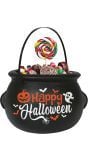 Zwarte Happy Halloween Heksen Snoepketel