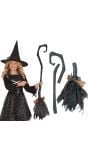 Zwarte heksenbezem 90 cm halloween