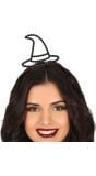 Zwarte heksenhoed steentjes haarband halloween
