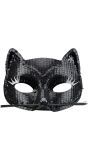 Zwarte katten oogmasker
