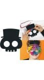 Zwarte Kleurbare Halloween Maskers