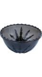 Zwarte kom met skelethand 14 x 33 cm halloween