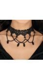 Zwarte Kralen Choker