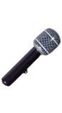 Zwarte Microfoon Opblaasbaar 32Cm