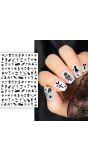 Zwarte nagelstickers halloween