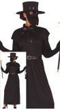 Zwarte pest dokter jurk halloween dames