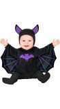 Zwarte Pluche Vleermuis Onesie met Mutsje Kind 98 cm