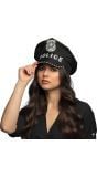 Zwarte Politie Officier Pet