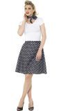 Zwarte polka dot rok 50s