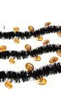 Zwarte Pompoen Tinsel Halloween Decoratie