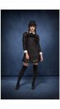 Zwarte schoolmeisje gothic outfit