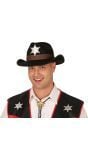 Zwarte Sheriff Hoed met Ster