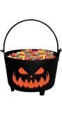 Zwarte snoepketel pompoen 24 x 23 x 15 cm halloween