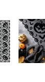 Zwarte tafelloper pompoen 45 x 200 cm halloween