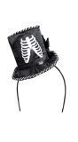 Zwarte Tiara met Skelet Hoedje
