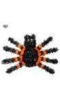 Zwarte Tinsel Spider Muur Decoratie Halloween
