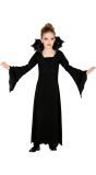 Zwarte vampier met kraag outfit kind